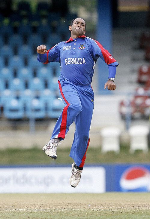 Saleem Mukuddem punctuates the first of his three wickets