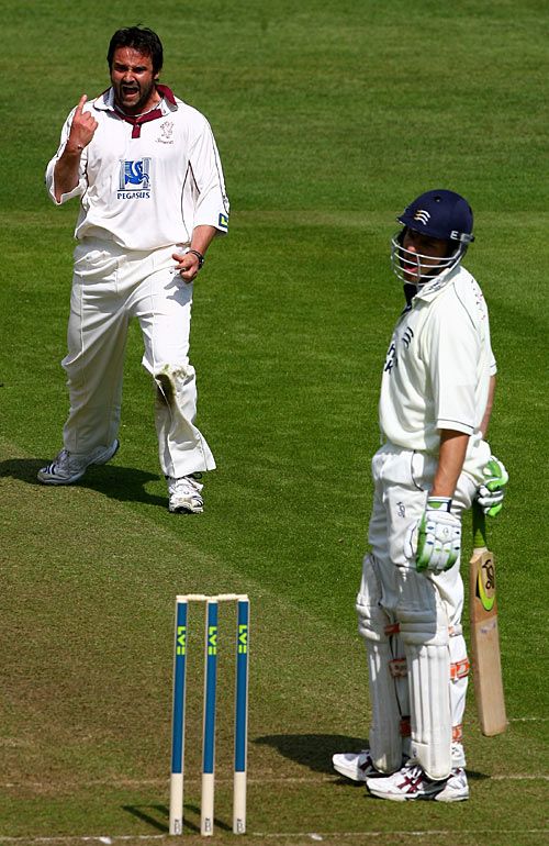 Steffan Jones traps a disconsolate Ben Hutton lbw