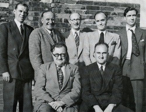 The BBC commentary team in 1951