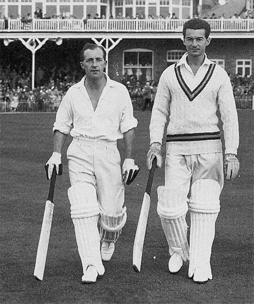 Bill Edrich and Reg Simpson open for MCC against Yorkshire