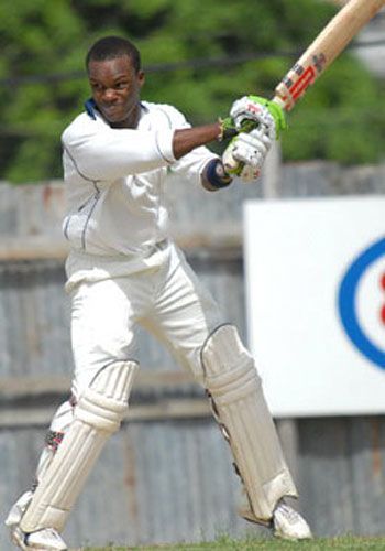 Kevin Stoute on his way to his maiden hundred