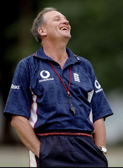 John Emburey in a jovial mood