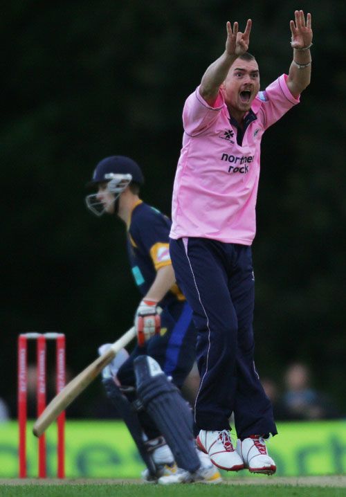 Chad Keegan barks out a last-over appeal