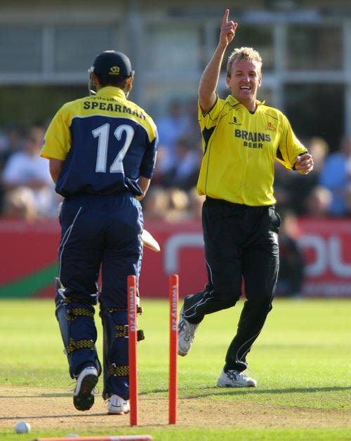Craig Spearman loses his middle stump
