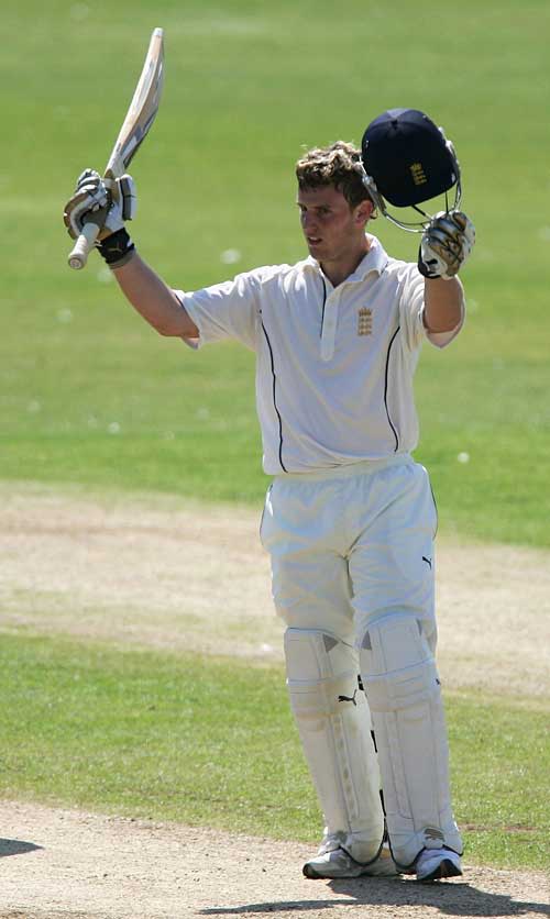 Ben Wright reaches his century in the Under-19 Test