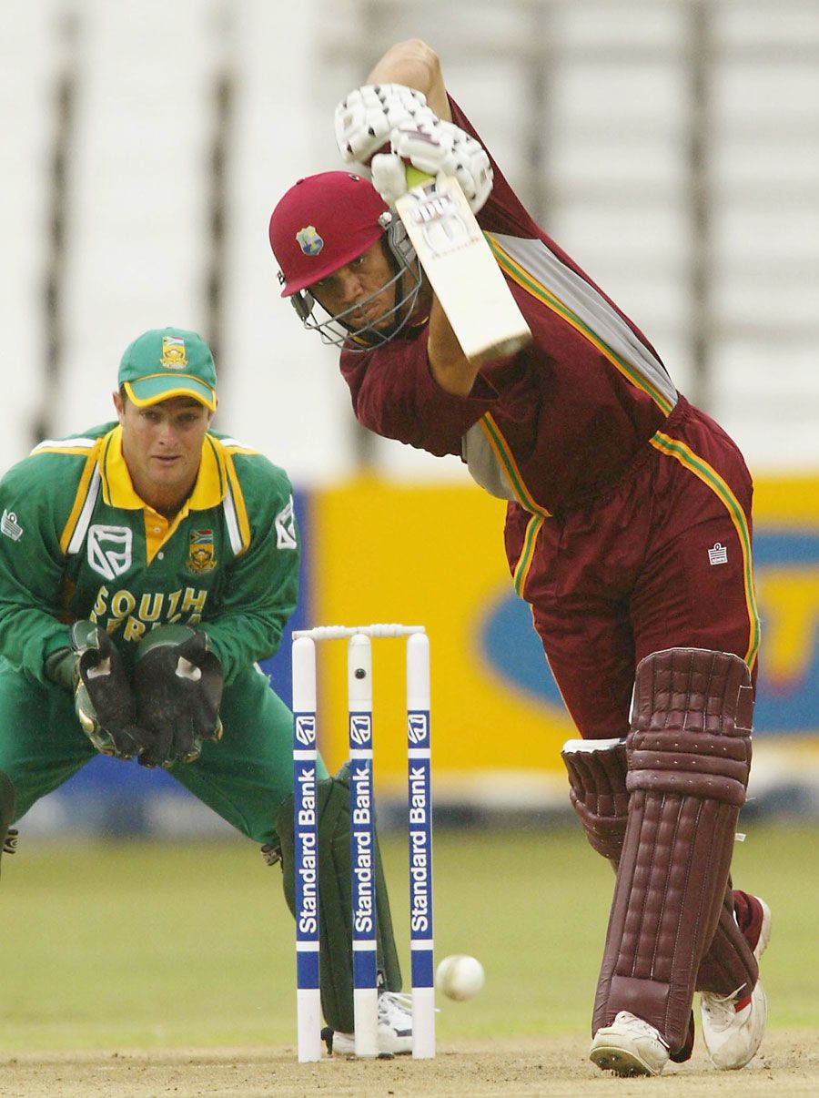 Ricardo Powell batting during his quickfire 49