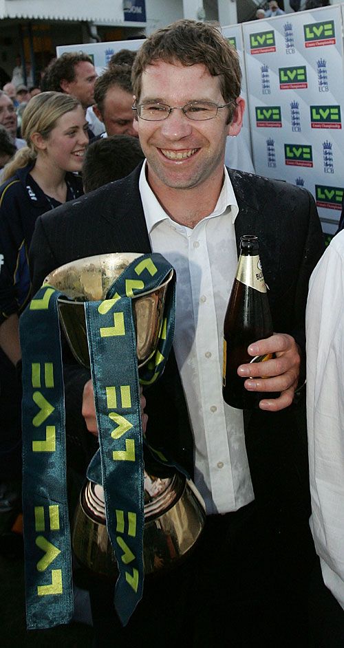 Richard Montgomerie with the Championship trophy