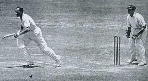 Herbert Sutcliffe hits the winning run