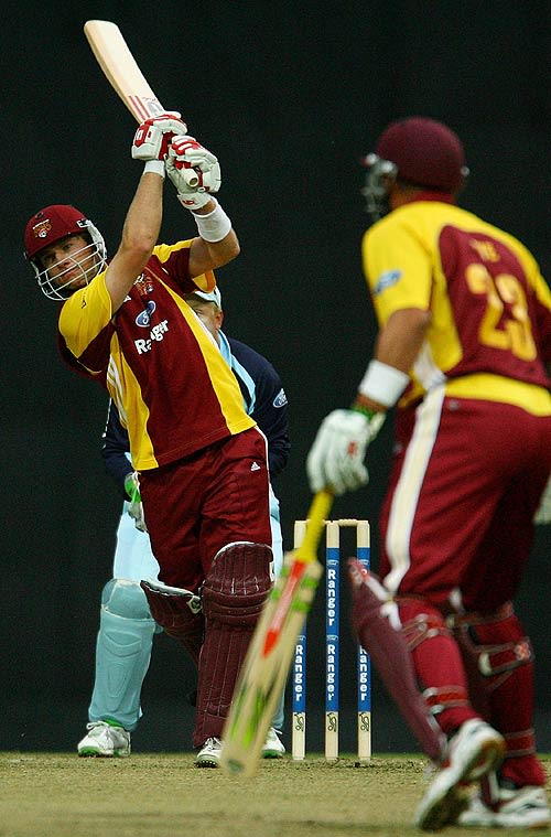 Ryan Broad drives confidently on his way to a half-century