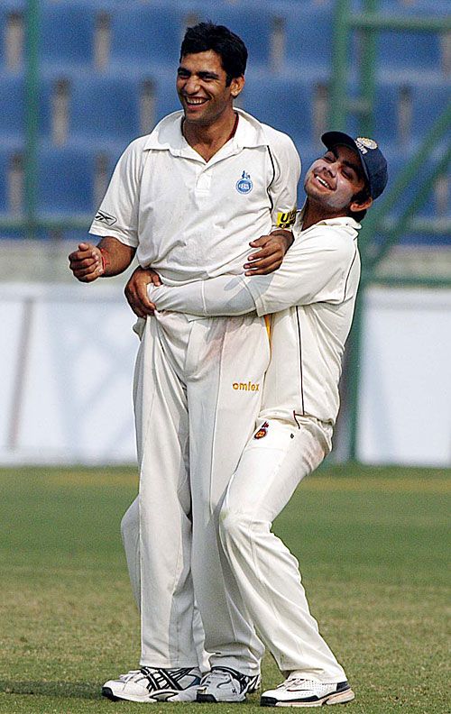 Amit Bhandari celebrates after taking the match-winning wicket of Robin Bist