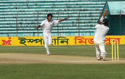 Dolar Mahmud dismissed Mushfiqur Rahman to complete his hat-trick
