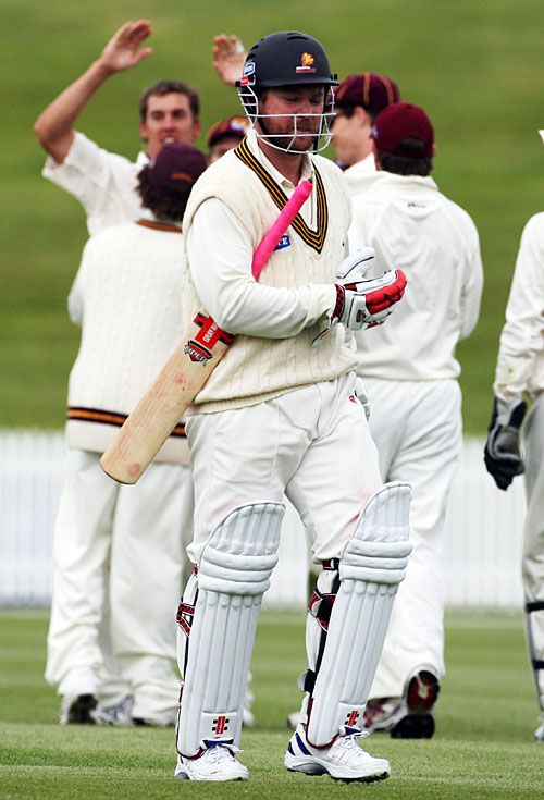 Michael Parlane was bowled by Northern Districts' Brent Arnel