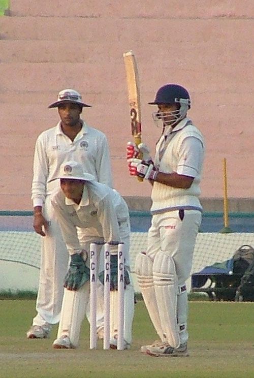 Pankaj Dharmani was unbeaten on 52 at stumps