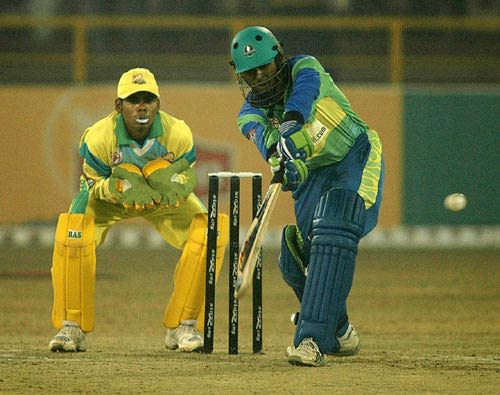 Ambati Rayudu hammers it through the leg side