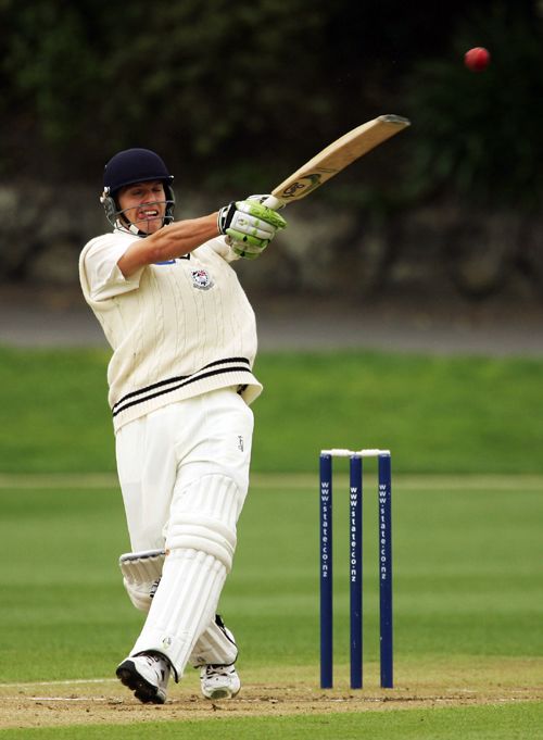 Greg Morgan pulls during his unbeaten 83