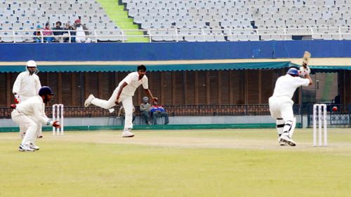 Debasis Mohanty in his follow through