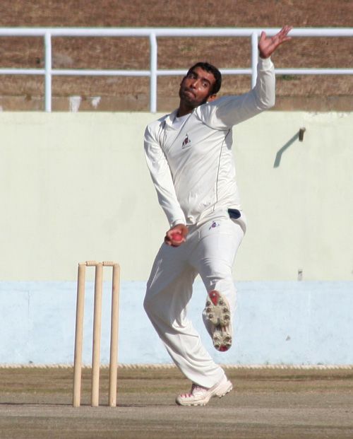 Sumit Mathur in his delivery stride