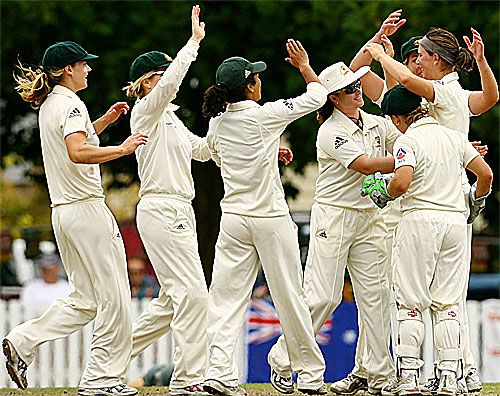 Emma Sampson was in the wickets on her Test debut