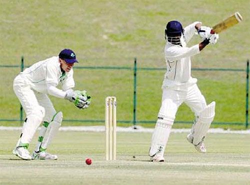 Naeemuddin Aslam on his way to a battling 49