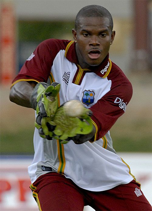 Patrick Browne practises his keeping