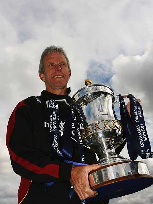 Geoff Cook with the Friends Provident Trophy