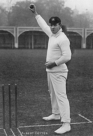 Tibby Cotter shows how he bowls