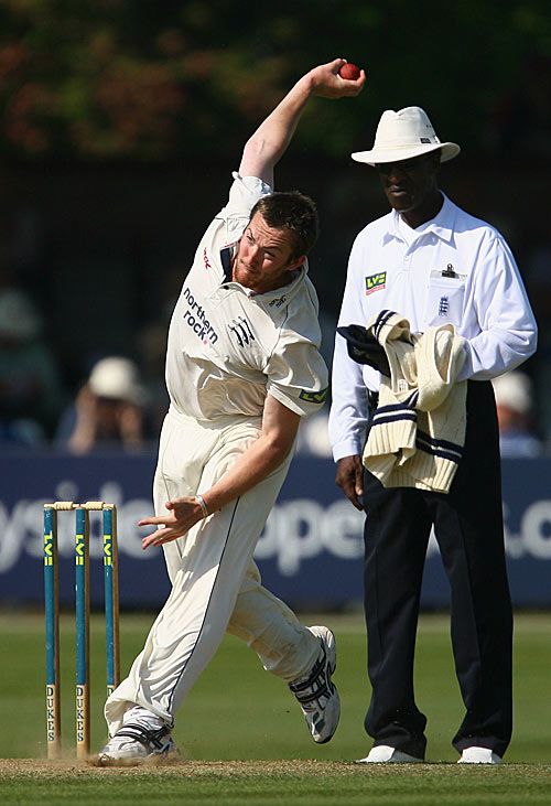 Danny Evans in his delivery stride. He picked up career-best figures of 6 for 35