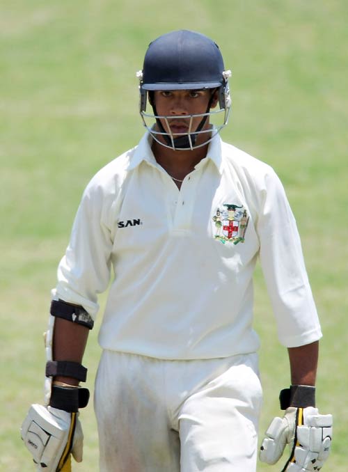 Simon Jackson walks back after scoring 16