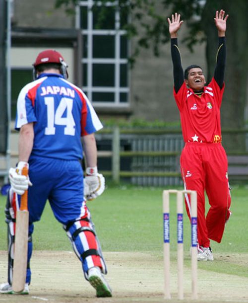 Anish Param celebrates a wicket