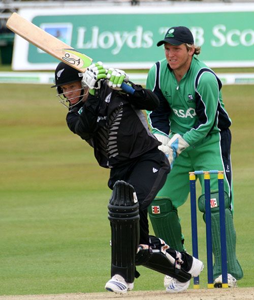 James Marshall drives on his way to a hundred