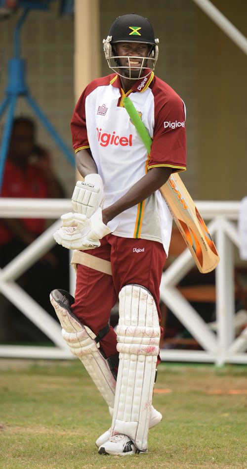 Shawn Findlay gets ready to bat in the nets in preparation for a potential ODI debut