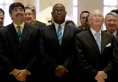 Zimbabwe Cricket chairman Peter Chingoka at the ICC conference