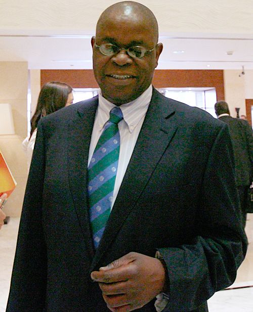 Zimbabwe Cricket chairman Peter Chingoka at the ICC conference