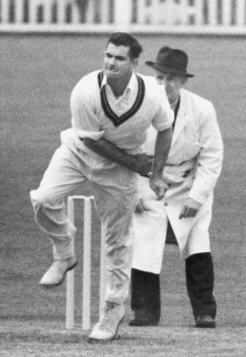 Denis Atkinson bowls