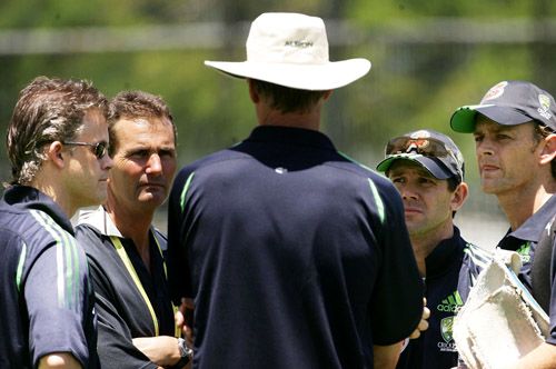 The selectors have a chat with the coach and captain