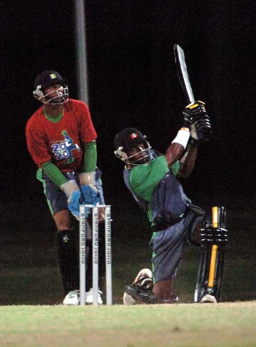 Sylvester Joseph smashes a six