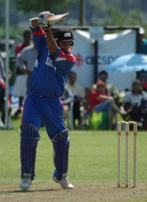 Chris Douglas drives on his way to 53