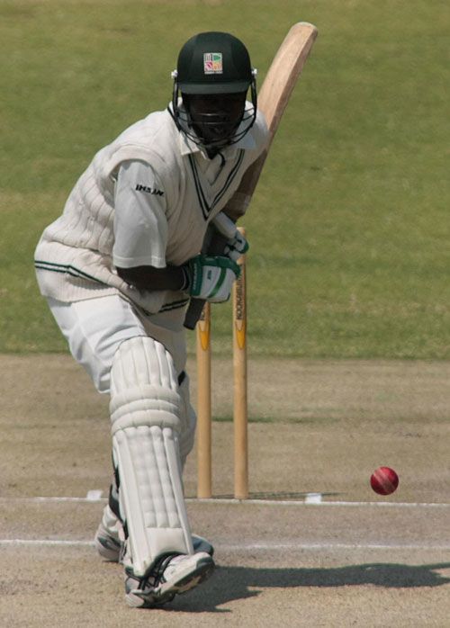 Trevor Garwe waits to play the ball