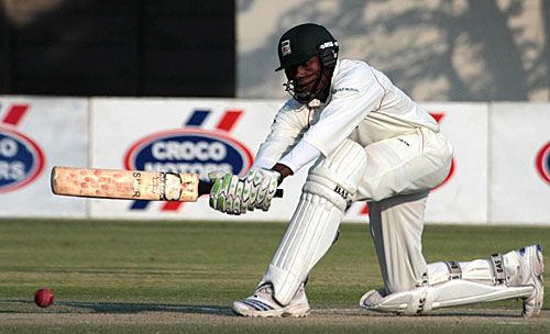 Timycen Maruma sweeps during his half-century