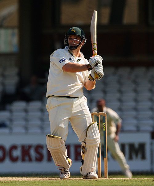 Mark Ealham pulls during his innings of 30