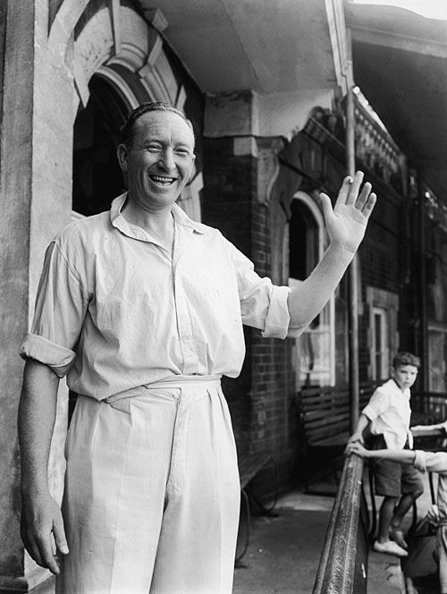 Surrey captain Stuart Surridge waves to the crowd after winning the County Championship for the fourth successive year