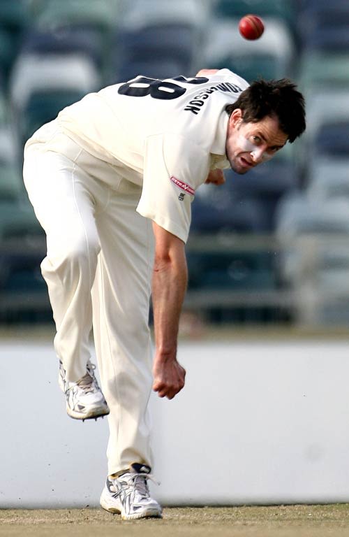 Ben Edmondson sends down a delivery