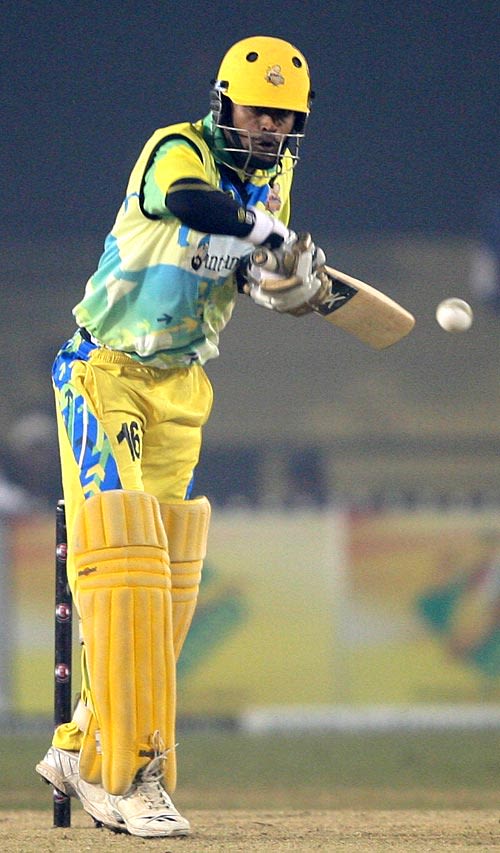 TP Singh is on his toes as he looks to flick one on the legside