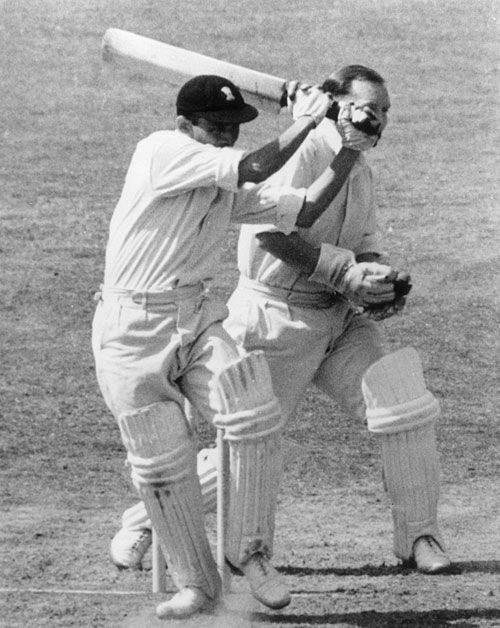 Hemu Adhikari plays the pull shot