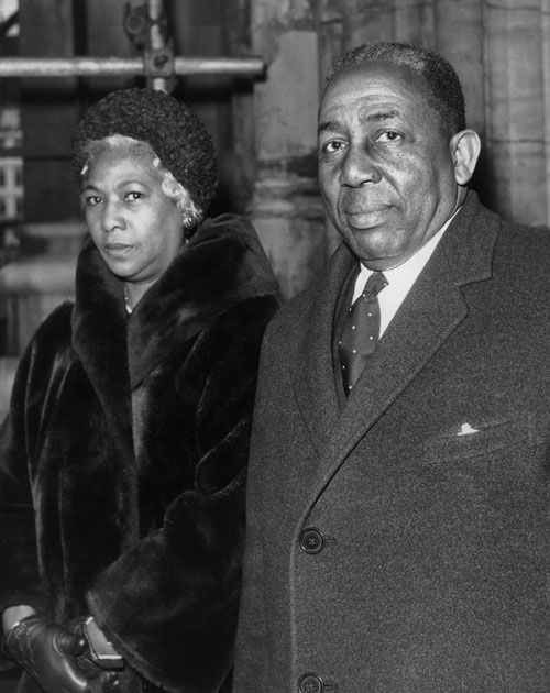 Learie Constantine with his wife