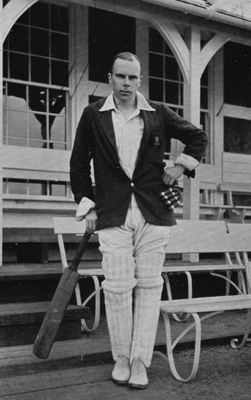 Frank Gillingham poses outside the Essex pavilion