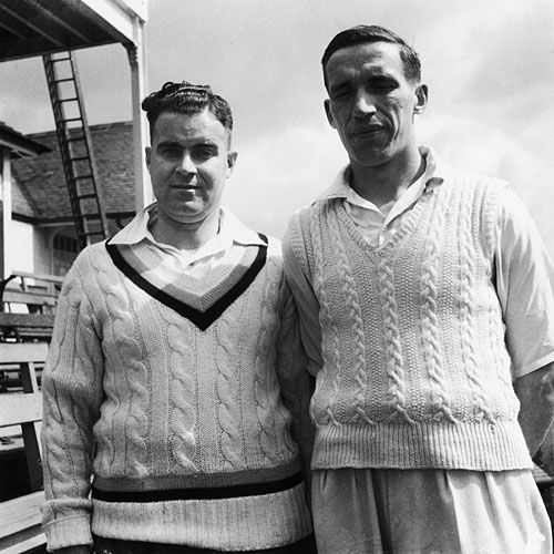 Les Jackson along with a Derbyshire team-mate