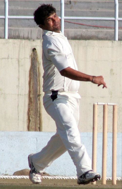 Ashok Thakur at the top of his run-up