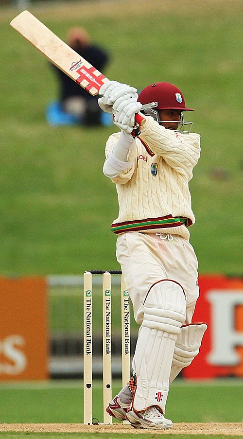 Sewnarine Chattergoon crashes it past the covers