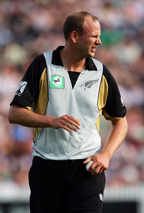 Ewen Thompson returns to his bowling mark